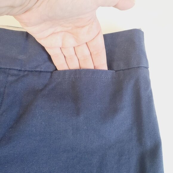 Gap Womens Navy Blue Chino Pants Size 8 Straight Leg Pockets Cotton - Picture 9 of 12